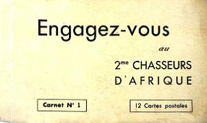ORAN CARNET DU 2 EME CHASSEURS D AFRIQUE A ORAN